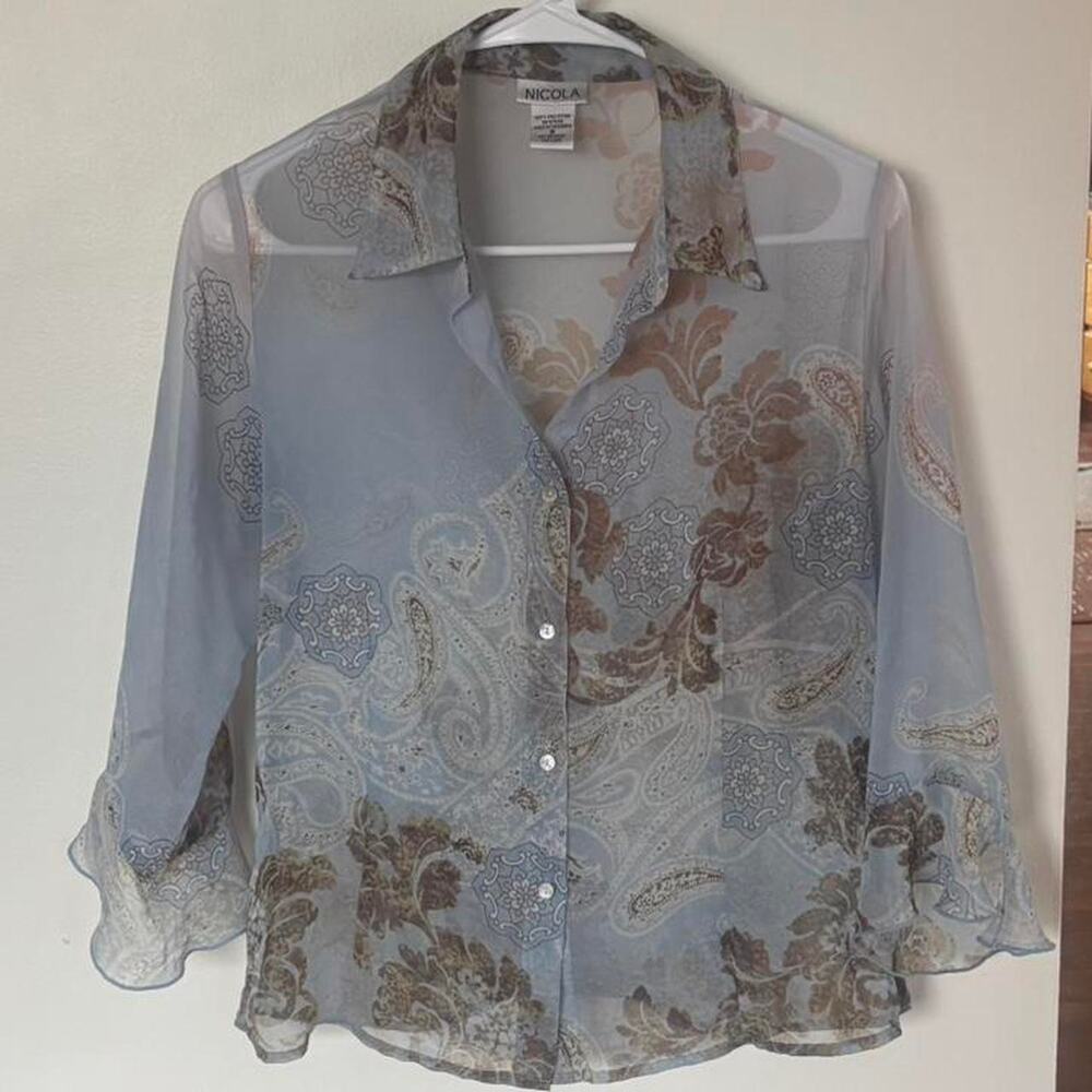 Nicola Paisley Blouse Size Small